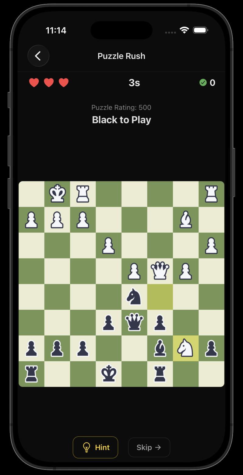 Puzzle mode interface