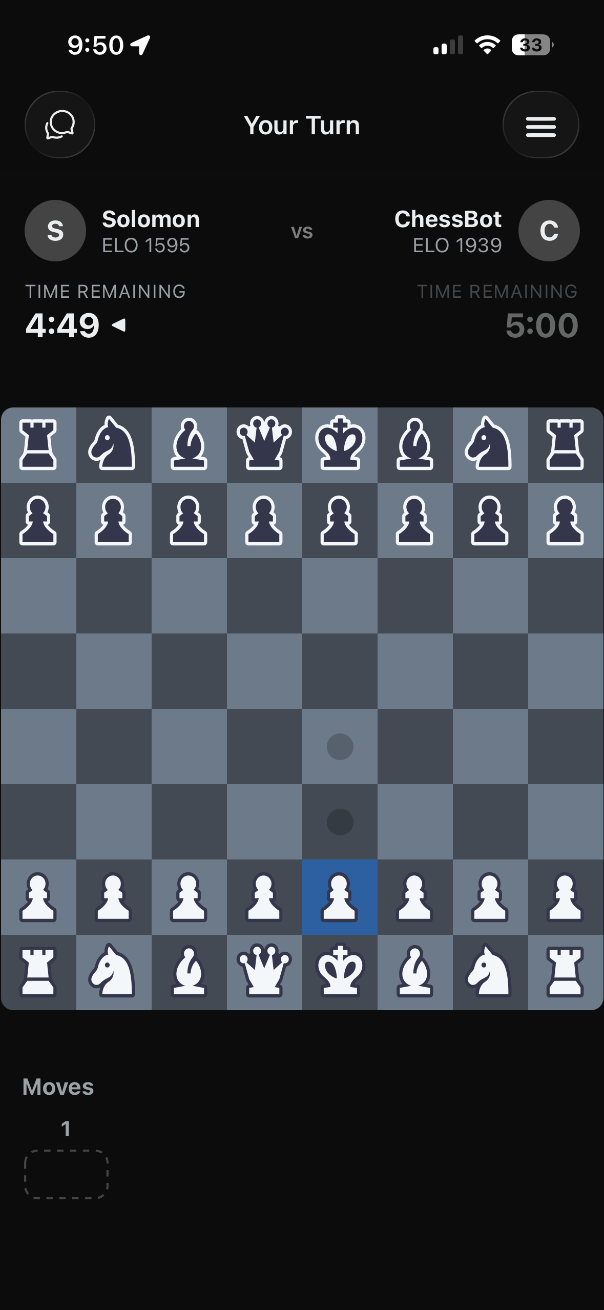 Active game board