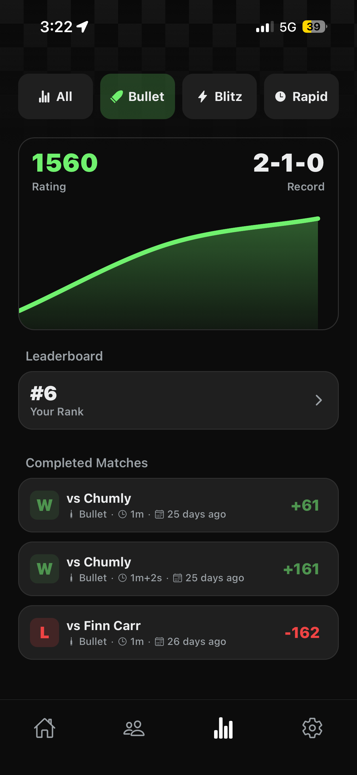 Stats and progress screen 2